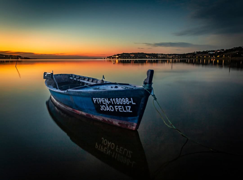 boot in het water
