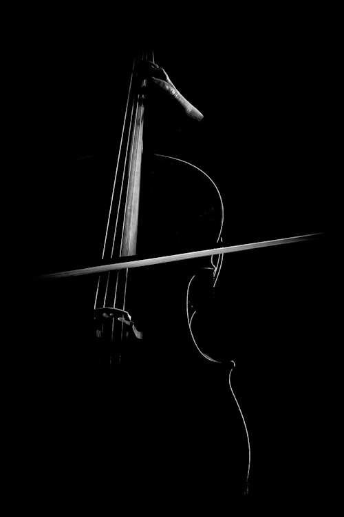 cello met minimale belichting