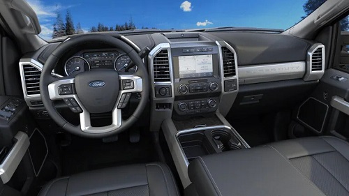 ford f350 interior cockpit view