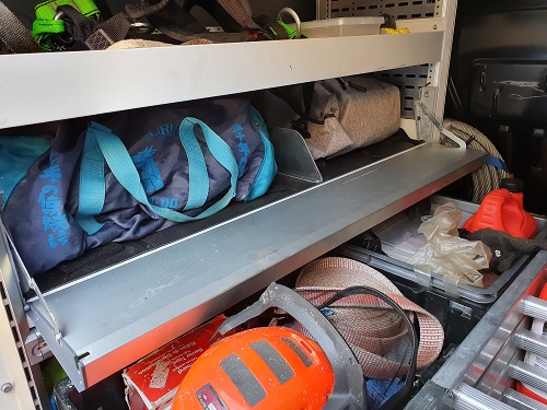 ford transit connect derde plank materialenrek