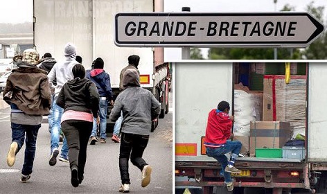 toestand bij calais met vluchtelingen, eind 2015