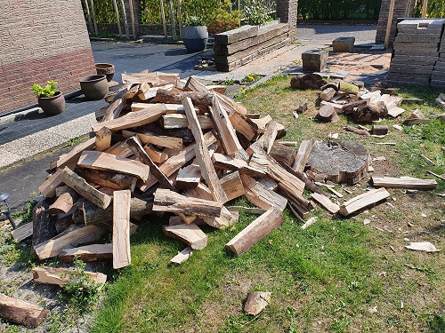 vrachtje gekloofd stookhout