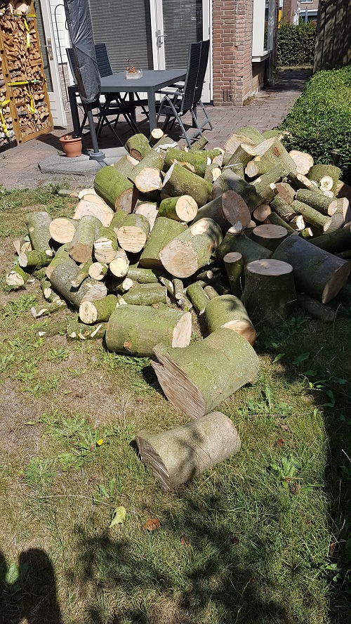 vrachtje eikenhout voor kachel