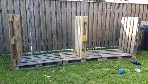 basis voor houthok pallets