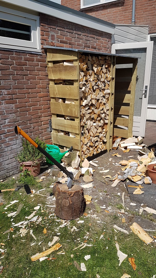 houtopslag helemaal vol