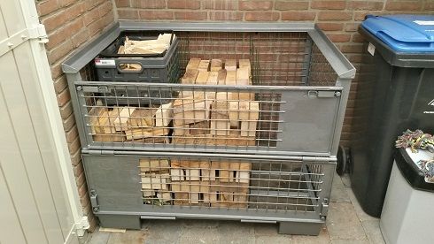 houtbak gevuld