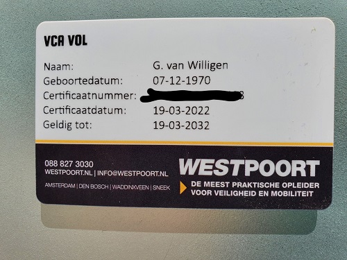 vca certificering