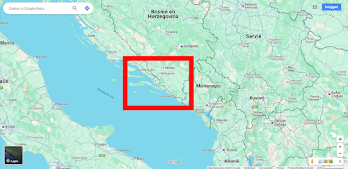 detail grens tussen kroatië en bosnië herzegovina