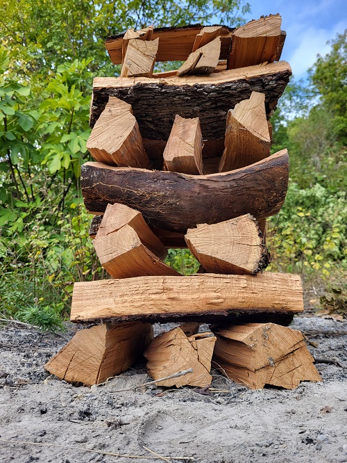 jenga spel met keihard hout
