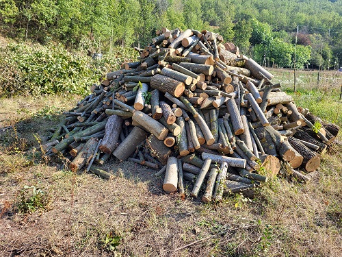 gekiepte voorraad hout