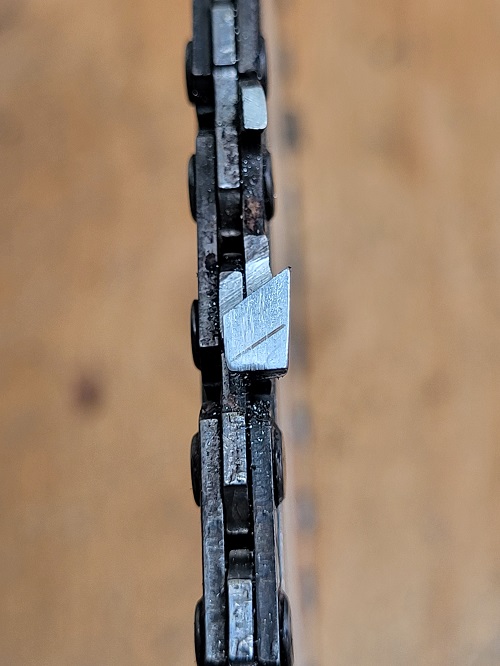 herstelde scherpe haakse beitel van een stihl ms261