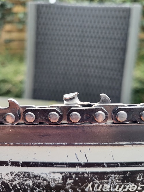 botte beitel van een zaagketting