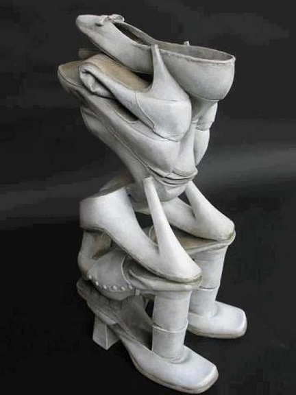 recycled shoes by willie cole