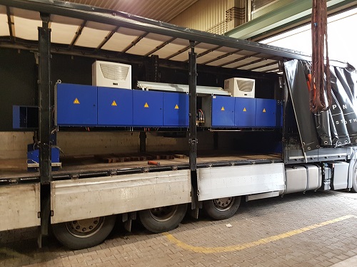 brandmachine geladen in oelde