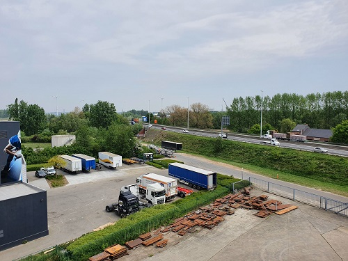 uitzicht op A12 vanuit torenkraan